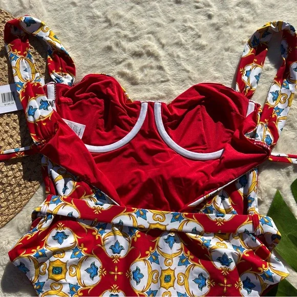 COPY - WeWoreWhat Vintage Danielle Belted One Piece Swimsuit - Picture 5 of 14